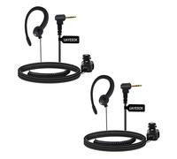 UAYESOK Lot de 2 écouteurs Talkie-Walkie 1 Broche Prise Jack 2,5 mm en Forme de G, Sécurité Radio 2 Oreillette avec Microphone PTT pour Motorola Talkabout TLKR T92 H20 T60 T80 T82 XT180 （2 pièces）