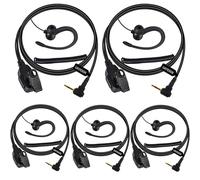 UAYESOK Lot de 2 écouteurs Talkie-Walkie 1 Broche Prise Jack 2,5 mm en Forme de G, Sécurité Radio 2 Oreillette avec Microphone PTT pour Motorola Talkabout TLKR T92 H20 T60 T80 T82 XT180 （5 pièces）