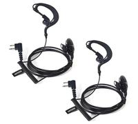 UAYESOK Lot de 2 écouteurs talkie-walkie 2 broches, de type G, avec microphone PTT et bouchons d'oreilles pour Motorola CP040 DP1400 GP300 XT420 XT460 Hytera PD405 PD505