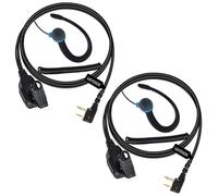 UAYESOK Lot de 2 écouteurs talkie-walkie en forme de G - 2 broches - Pour Midland G7 G7 XTR G9 Pro Plus G5 G6 G8 XT30 XT50 XT60 XT70 ALAN42 ALAN52 M24 M48 - Avec microphone PTT