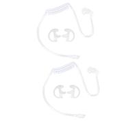 UAYESOK Lot de 2 kits audio bidirectionnels avec écouteurs de rechange en silicone souple blanc pour Motorola Kenwood Retevis Talkie Walkie