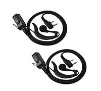 UAYESOK Oreillett 2 Broches en Forme de G Écouteurs de Serveillance Casque Inline PTT Microphone pour radios Kenwood TK-3501 Baofeng UV-5R 888S UV-82 Puxing Retevis Wouxun TYT Midland G10 (2 pièces)