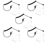 UAYESOK Oreillette 3,5 mm écoute/récepteur Uniquement avec Tube d'air et écouteurs Champignons pour Radio bidirectionnelle Motorola Kenwood Vertex Yaesu Haut-Parleur Micro (5 Pièces)