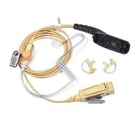UAYESOK Oreillette de Surveillance à Tube Acoustique avec Micro PTT et oreillette pour Motorola Multi Pin DP3400 DP3401 DP3600 DP3601 DP4400 DP4600 DP4800 DP4801 DGP4150 Talkie Walkie (Beige)