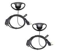 UAYESOK Oreillette radio 2 broches en forme de D pour Baofeng UV-5R 888S UV-82 GT-3 Kenwood TK-3501 TK-3401 Protalk Retevis RT24 RT27 Casque radio bidirectionnel avec micro PTT (2 pièces)