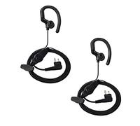 UAYESOK Oreillette Radio bidirectionnel en Forme de G Casque avec Microphone PTT Compatible avec Motorola 2 Broches CP040 CP140 DP1400 XT420 XT460 Hytera Midland Security Talkie Walkie (2 PCS)