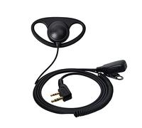 UAYESOK Oreillette Talkie Walkie 2 Broches en Forme de D Écouteur Casque Micro PTT pour Baofeng UV-5R UV-5RA 777 888S UV-82 Kenwood TK-3701 TH-22 TH-25 WOUXUN PUXING Radio (Lot de 2)