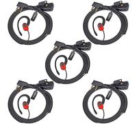 UAYESOK Oreillette Talkie Walkie, Casque Radio en Forme de G Bodyguard 2 Broches pour Radio de Sécurité Baofeng UV5R 888s UV-82HP BF-F8HP Kenwood, avec Microphone PTT et Écouteurs (5 pièces