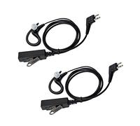UAYESOK Oreillette Talkie-walkie en Forme de G Surveillance Police Casque de sécurité avec Micro PTT pour 2 Broches Motorola CP040 CP140 DP1400 CP200 GP300 Hytera Midland Radio, Pack de 2