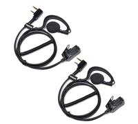 UAYESOK Oreillettes de Surveillance pour Talkie-walkie en Forme de G avec Micro PTT Compatible avec 2 Broches Kenwood Baofeng UV-5R 888S BF-F8HP UV-82 Quansheng UV-K5 Retevis TYT Radio bidirectionnel