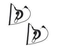 UAYESOK Police Listen Only Lot de 2 écouteurs intra-auriculaires 3,5 mm avec prise en forme de G pour microphone radio, haut-parleur et microphone d'épaule