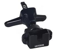 UAYESOK Support de grille d'aération de voiture pour radio, rotatif, avec double support et clip universel, compatible avec Motorola Kenwood Baofeng Icom Midland Yaesu Talkie Walkie