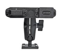 UAYESOK Support de microphone pour radio de voiture et haut-parleur, talkie-walkie et microphone avec vis et dos adhésif 3M pour Motorola Baofeng Kenwood Hytera Icom Midland Quansheng