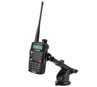 UAYESOK Support pour talkie-walkie de voiture - Support à ventouse pour pare-brise et tableau de bord - Pour Motorola Baofeng Icom Kenwood Yaesu Midland VHF UHF CB - Clip ceinture radio