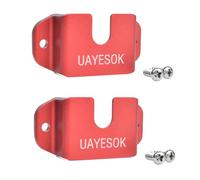 UAYESOK Supports pour Talkie-walkie 3 en 1 pour Voiture, Radio& Haut-Parleur& Micro pour Radio Mobile, avec Dos Adhésif 3M, pour Baofeng, Kenwood, Motorola, Quansheng (Rouge, 2 pcs)