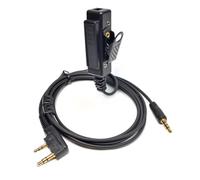UAYESOK Walkie Talkie Adaptateur pour casque 2 broches Kenwood 3,5 mm Câble AUX audio, adaptateur radio avec PTT pour Baofeng Kenwood TYT Wouxun Quansheng Radio pour écouteurs électroniques