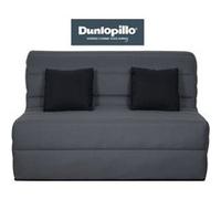 Canapé lit Caly BZ 140 mousse 28 kg couette grise