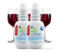 UB FREE Wine Drops - 2 Pack - Un éliminateur de sulfites naturel et biologique pour le vin rouge - Réduit naturellement les allergies au sulfite dans le vin - Une alternative à la baguette à vin