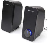 UB2 Multimedia USB Port Speakers-2-Way Drivers,Built-in Headphone and AUX Input Jacks,Volume Button to Del-Suitable for Desktops & Laptops