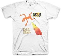 UB40 Rat in The Kitchen Adult White Short Sleeve T Shirt 80s Reggae Graphic Tees Manches Courtes(Small)