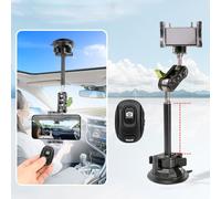 UBA-01LB Universal Hand Auto Mobile Telephone Suction Cup Bracket with Remote Control, Specification : Extended Version(Noir)