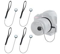 UBANU Lot de 5 bouchons d'objectif d'appareil photo, cordon élastique pour objectifs Ca-Non, Ni-kon, So-ny, Fu-jifilm, O-lympus, Pa-nasonic et autres objectifs sans miroir SLR DSRL