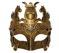 Ubauta Masque de gladiateur romain de guerrier spartiate grec antique d'or, pour la fête de costume de mascarade/mardi gras/fantôme de l'opéra/bal