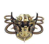 Ubauta Steampunk Cuir Masque Cosplay Masque Punk Rivet Mascarade Masque-Or