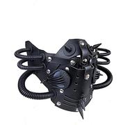 Ubauta Steampunk Masque En Cuir Cosplay Masque Punk Rivet Mascarade Masque-Noir