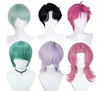 Ubaywey Jinu Hunter Costume Sajaboys Perruque Cosplay Idole Mystère Romance Halloween Accessoires Cheveux Noir Jinu Taille Unique