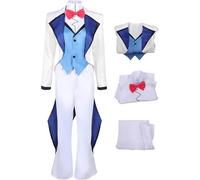 Ubaywey Vox-Costume de cosplay Hazbin pour femme, tenue complète, pour Halloween, carnaval, blanc, taille S