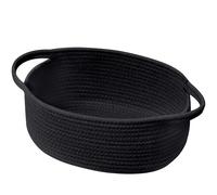 UBBCARE Petit panier tissé pour cadeaux, panier de rangement en corde de coton pour étagère, paniers cadeaux vides avec poignée, panier à jouets pour chien, panier pour l'organisation, panier noir