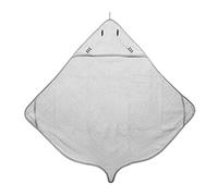 Ubbi Baby Hooded Bath Towel, Ultra Soft and Absorbent French Terry Cotton, Perfect Baby and Toddler Gift, Grey Stingray