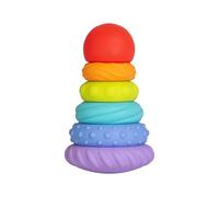 Ubbi Baby Teether Totter, Multi-Textured Food-Grade Silicone, 6 Piece Set, Early Development Toy