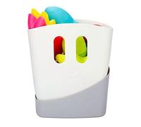 Ubbi Freestanding Bath Toy Organizer Bath Caddy With Removable Drying Rack Bin And Scoop For Bath Toys For Toddlers + Baby - Gray