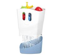 Ubbi Freestanding Bath Toy Organizer Bath Caddy with Removable Drying Rack Bin and Scoop for Toddlers and Baby, Cloudy Blue