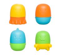 Ubbi Interchangeable Bath Toys for Toddlers and Baby, Colorful Mix and Match Baby Bath Accessory, Water Toys for Toddler Bath Playtime, Set of 4