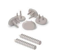 Ubbi Lot de 24 Cache-Prises pour la sécurité des Enfants, Protections de Prise, Protection des bébés, couvercles de Prise électrique sûrs et sécurisés, Taupe