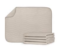 Ubbi Lot de 4 alèses lavables, imperméables et réutilisables, pour Incontinence, pour Enfants, Adultes, Personnes âgées et Animaux domestiques, pour lit, canapé et Sol, Taupe