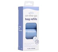 Ubbi Lot de 4 sacs de recharge pour couches, sacs à déchets jetables parfumés à la lavande, essentiels pour couches en déplacement