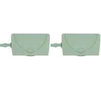 Ubbi on-The-Go Baby Wipes Dispenser, Portable Wipes Container for Travel, Nappy Bag Accessory Must Have for Newborns, Reusable Wipes Holder, Sage Green (Lot de 2)