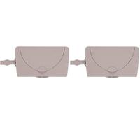 Ubbi on-The-Go Baby Wipes Dispenser, Portable Wipes Container for Travel, Nappy Bag Accessory Must Have for Newborns, Reusable Wipes Holder, Taupe (Lot de 2)