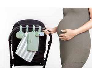 Ubbi On-the-Go Diapering Gift Set, Includes Changing Mat and Bag, Wipes Dispenser, Pacifier Holder and Bag Dispenser, Newborn Essentials, Sage