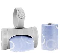 Ubbi Retractable On the Go Bag Dispenser for Baby Travel, Diaper Bag Accessory Must Have for Newborn, Helpful Baby Item, Baby Gift, Lavender Scented, Gray