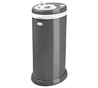 Ubbi Stainless Steel Nappy Disposal Bin, No Special Bag Required, Award-Winning, Registry Must-Have Nappy Bin, Slate
