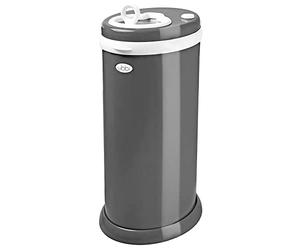 Ubbi Stainless Steel Nappy Disposal Bin, No Special Bag Required, Award-Winning, Registry Must-Have Nappy Bin, Slate