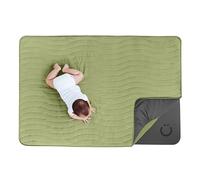 Ubbi Tapis de sol pour bébé, épais et confortable, 101,6 x 145,2 cm, tapis de jeu rembourré pour bébés et tout-petits, housse amovible en mousseline de coton, lavable en machine et pliable, tapis de