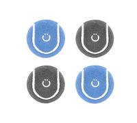Ubbi Tennis Balls for Dogs, Interactive and Durable Fetch Toys for Medium Dog Breeds, Blue & Charcoal, 4 Pack