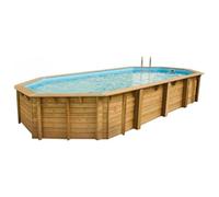 Ubbink Piscine en bois rectangulaire Azura 400 x 750 Bleu