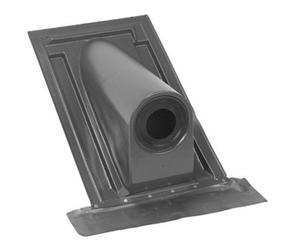 Ubbink chapeau de passage de toit en plastique 80-131mm 30-45° avec pièce de recouvrement universelle 0180463